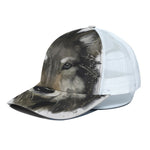 Watercolor Painting Wolf Print White Mesh Trucker Cap