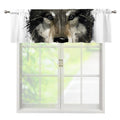 Watercolor Painting Wolf Print Window Valance