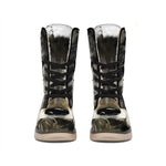 Watercolor Painting Wolf Print Winter Boots