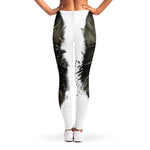 Watercolor Painting Wolf Print Women's Leggings