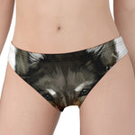 Watercolor Painting Wolf Print Women's Panties