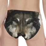 Watercolor Painting Wolf Print Women's Panties