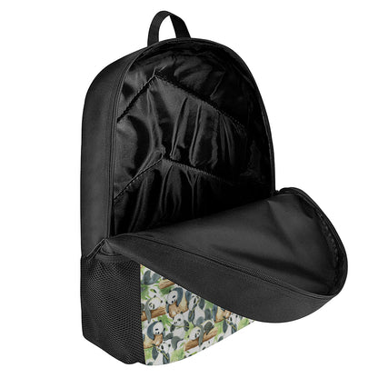Watercolor Panda Bear Pattern Print 17 Inch Backpack