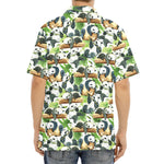 Watercolor Panda Bear Pattern Print Aloha Shirt
