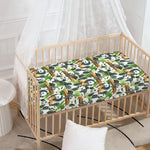 Watercolor Panda Bear Pattern Print Baby Crib Sheet