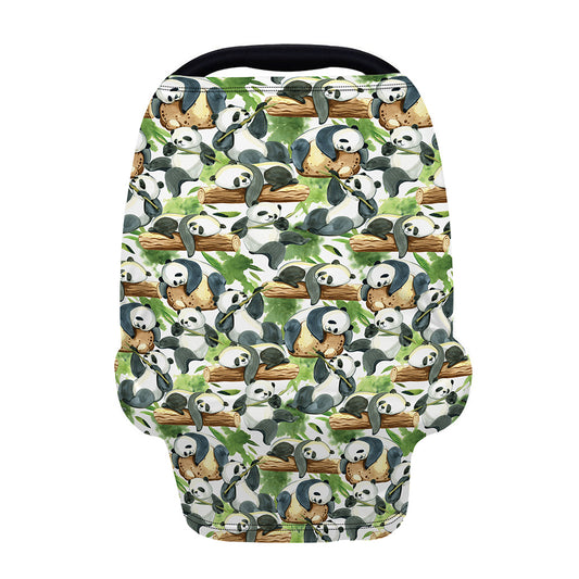 Watercolor Panda Bear Pattern Print Baby Seat Cover
