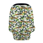 Watercolor Panda Bear Pattern Print Baby Seat Cover