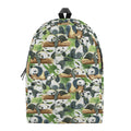 Watercolor Panda Bear Pattern Print School Backpack
