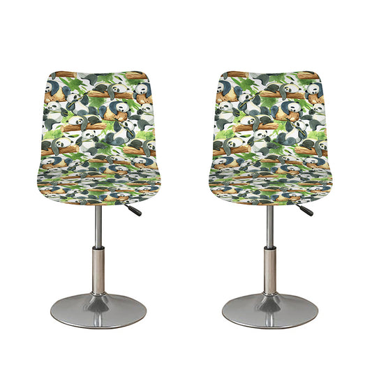 Watercolor Panda Bear Pattern Print Bar Stool Covers