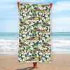 Watercolor Panda Bear Pattern Print Beach Towel