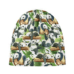Watercolor Panda Bear Pattern Print Beanie