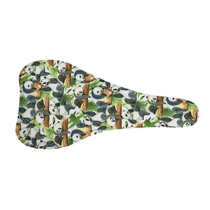 Watercolor Panda Bear Pattern Print Bicycle Seat Cover
