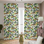 Watercolor Panda Bear Pattern Print Blackout Pencil Pleat Curtains