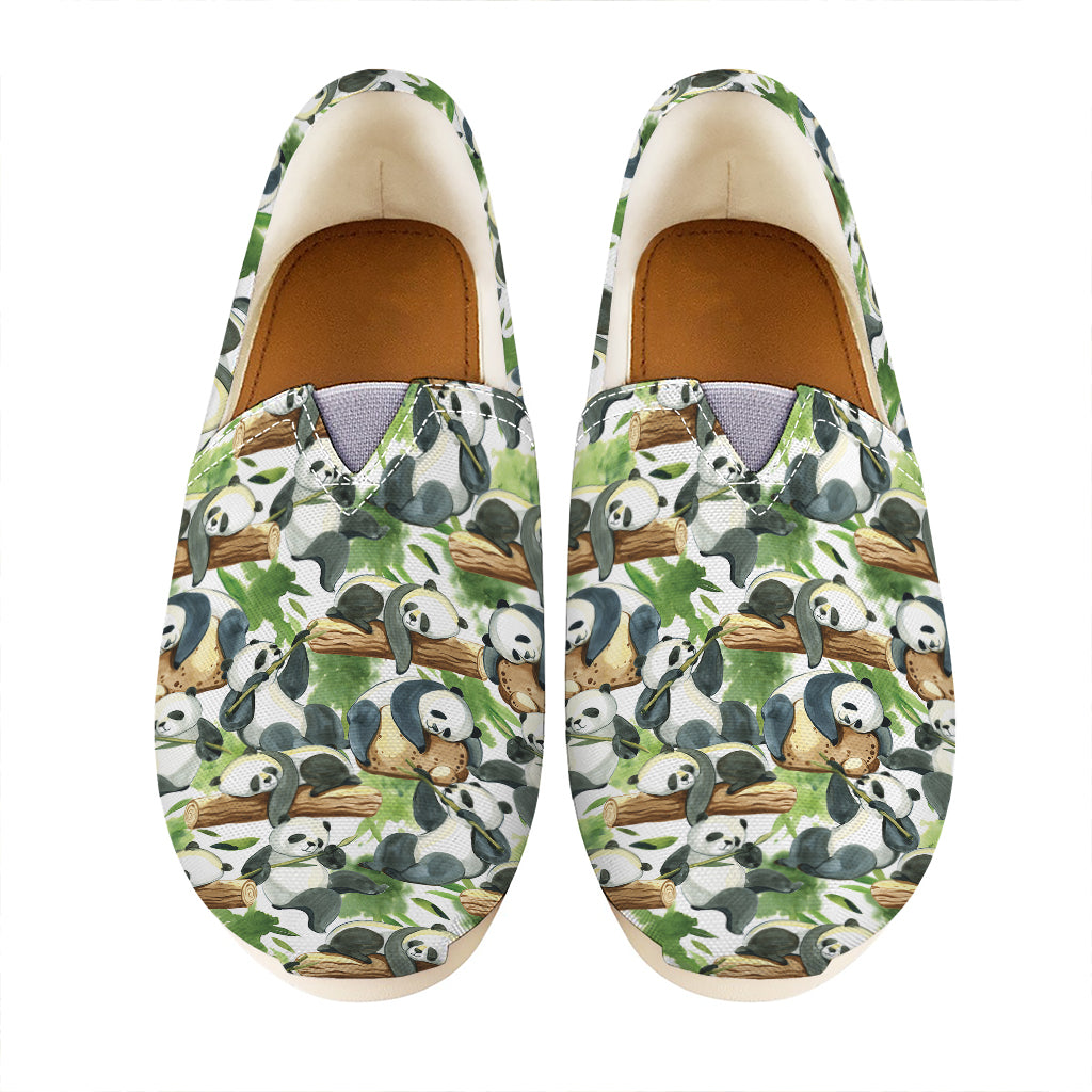 Watercolor Panda Bear Pattern Print Casual Shoes