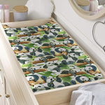 Watercolor Panda Bear Pattern Print Changing Pad Cover