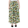 Watercolor Panda Bear Pattern Print Chiffon Maxi Skirt