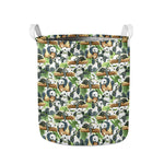 Watercolor Panda Bear Pattern Print Collapsible Laundry Basket