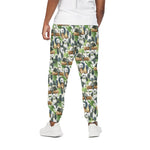 Watercolor Panda Bear Pattern Print Cotton Pants