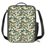 Watercolor Panda Bear Pattern Print Crossbody Lunch Bag