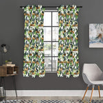 Watercolor Panda Bear Pattern Print Curtain
