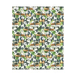 Watercolor Panda Bear Pattern Print Curtain