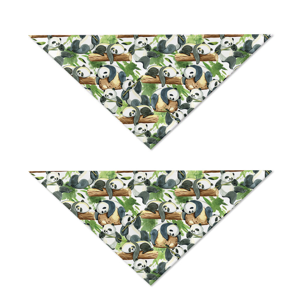 Watercolor Panda Bear Pattern Print Dog Bandana