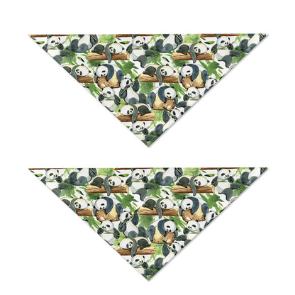 Watercolor Panda Bear Pattern Print Dog Bandana