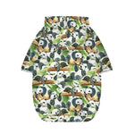 Watercolor Panda Bear Pattern Print Dog Zip Up Hoodie