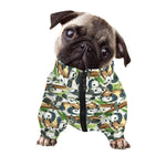 Watercolor Panda Bear Pattern Print Dog Zip Up Jacket