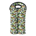 Watercolor Panda Bear Pattern Print Double Neoprene Wine Tote