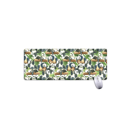 Watercolor Panda Bear Pattern Print Extended Mouse Pad