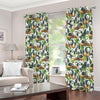 Watercolor Panda Bear Pattern Print Extra Wide Grommet Curtains