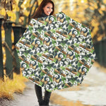Watercolor Panda Bear Pattern Print Foldable Umbrella