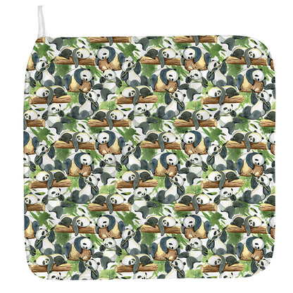 Watercolor Panda Bear Pattern Print Hand Towel
