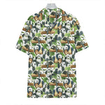 Watercolor Panda Bear Pattern Print Hawaiian Shirt