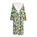 Watercolor Panda Bear Pattern Print Hooded Bathrobe