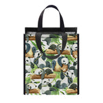 Watercolor Panda Bear Pattern Print Insulated Lunch Tote