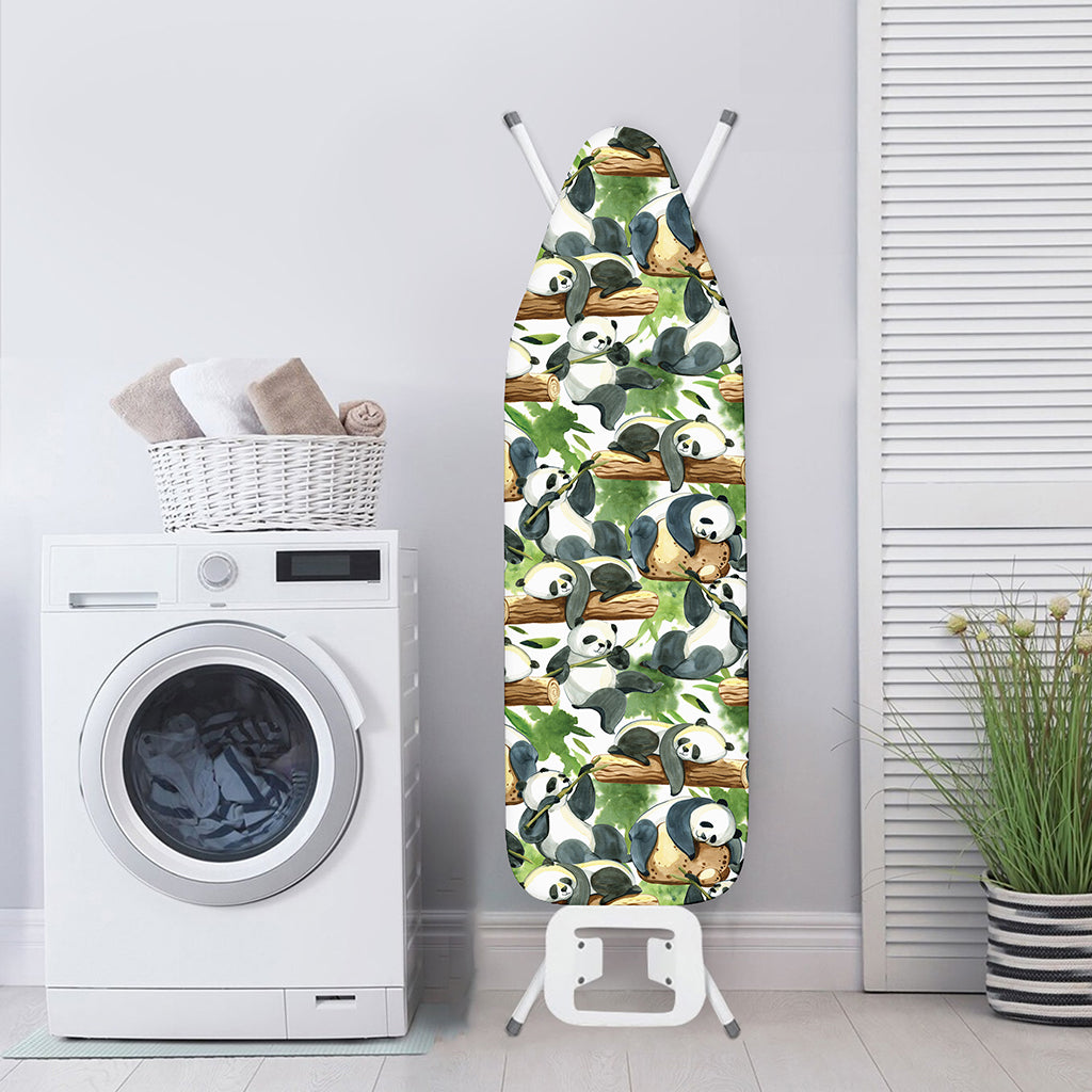 Watercolor Panda Bear Pattern Print Ironing Board Cover