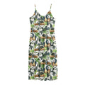 Watercolor Panda Bear Pattern Print Jersey Midi Cami Dress