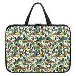 Watercolor Panda Bear Pattern Print Laptop Sleeve With Handle