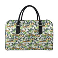 Watercolor Panda Bear Pattern Print Leather Duffel Bag