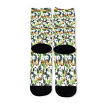 Watercolor Panda Bear Pattern Print Long Socks
