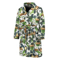 Watercolor Panda Bear Pattern Print Men's Bathrobe