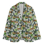 Watercolor Panda Bear Pattern Print Men's Blazer