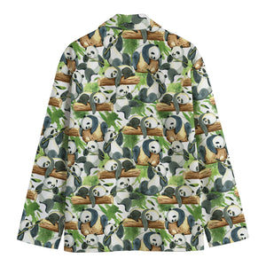 Watercolor Panda Bear Pattern Print Men's Blazer