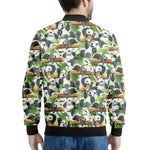 Watercolor Panda Bear Pattern Print Men's Bomber Jacket