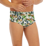 Watercolor Panda Bear Pattern Print Men's Briefs