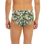 Watercolor Panda Bear Pattern Print Men's Briefs