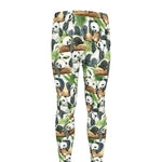 Watercolor Panda Bear Pattern Print Men's leggings
