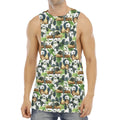 Watercolor Panda Bear Pattern Print Men's Muscle Tank Top